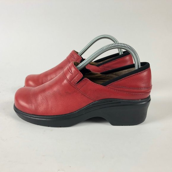Womens Ariat Clogs Mules Red Leather 8 US - Picture 3 of 7